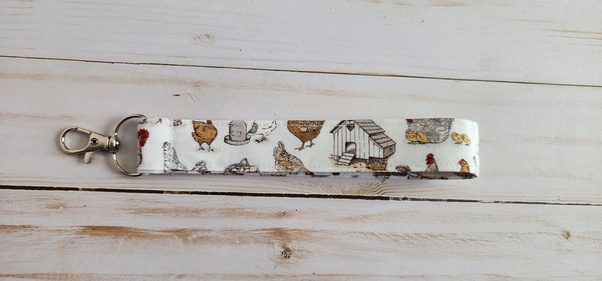 Chicken Wristlet Keychain
