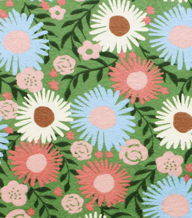 Flowers Reusable Flannel Paper Towels
