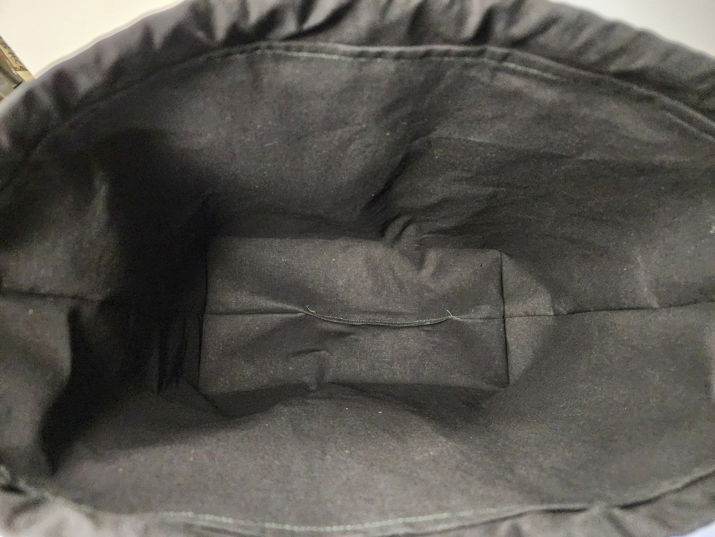 Large Dark Clover Drawstring Project Bag