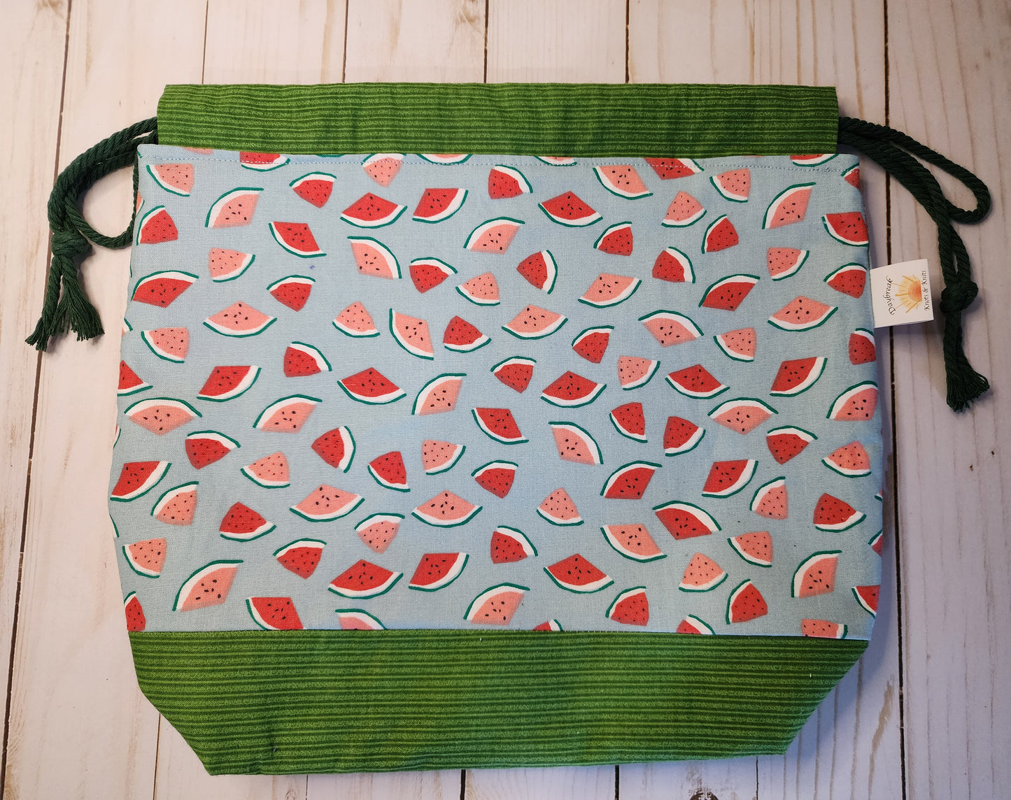 Medium Watermelon Drawstring Project bag
