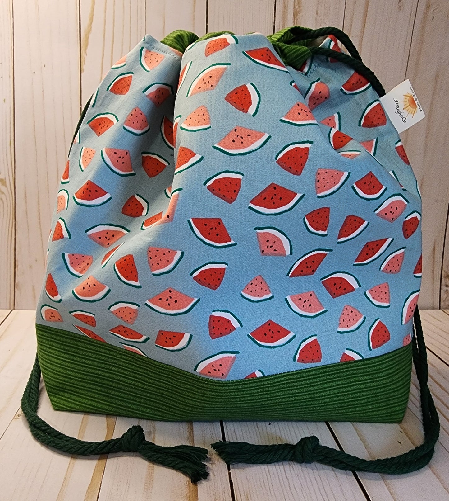 Medium Watermelon Drawstring Project bag
