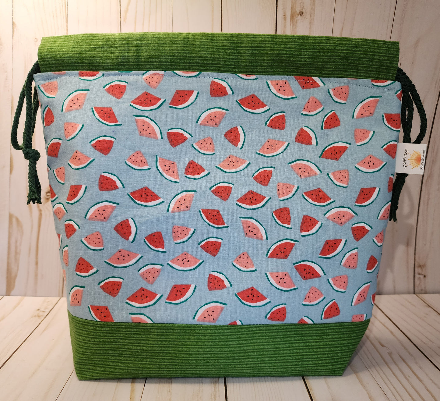 Medium Watermelon Drawstring Project bag