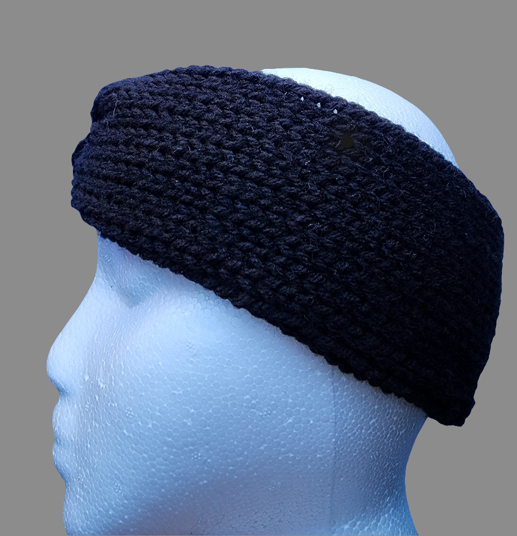 Black 3" Knit Ear Warmer