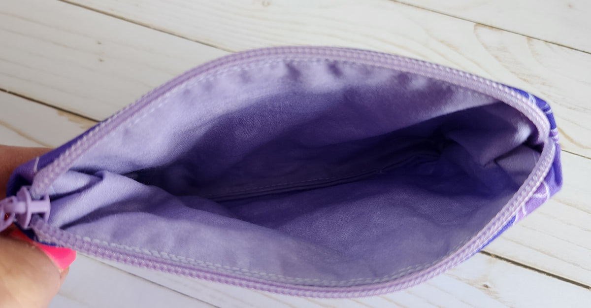 Purple Peony Notion Pouch / Wallet Pouch