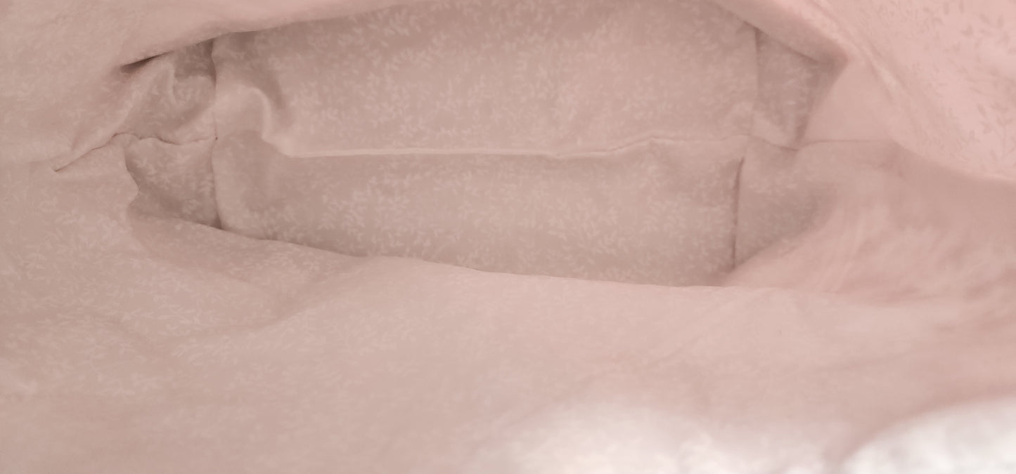 Daisy's with Black Large Drawstring Project Bag