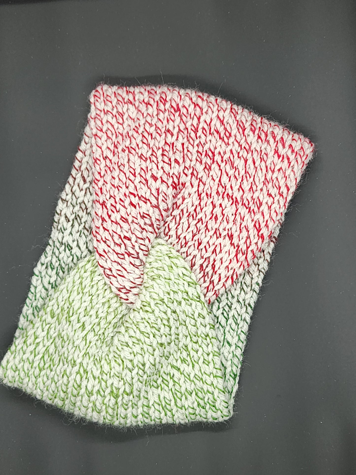White Red Green 5" Earwarmer