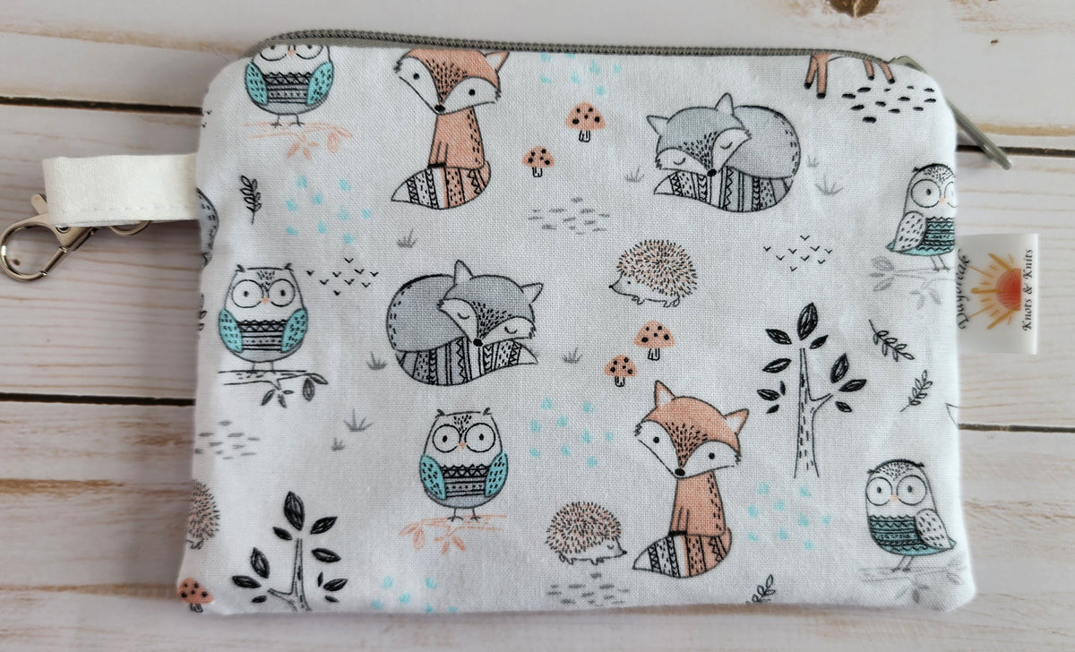 Woodland Creatures Notion Pouch / Wallet Pouch
