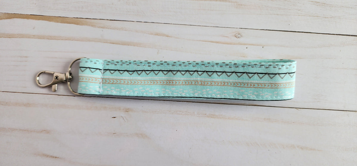 Mint Green Wristlet Keychain