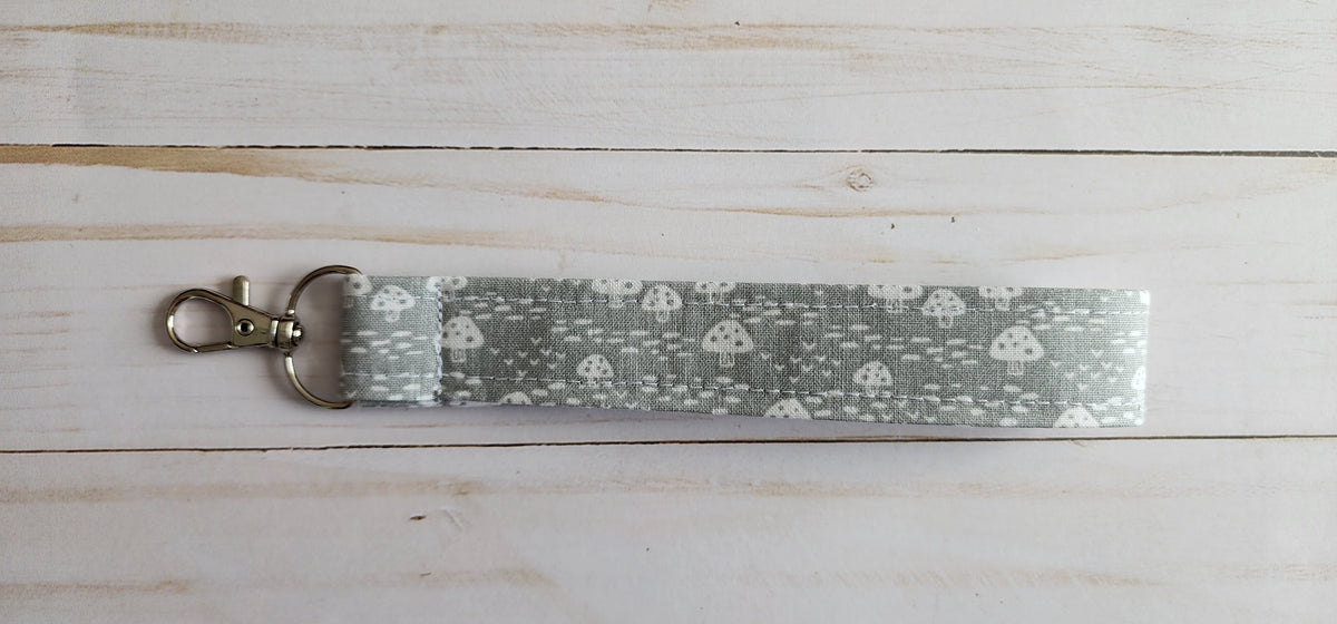 Mushrooms Wristlet Keychain