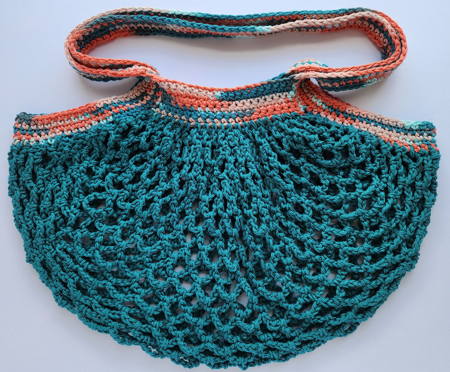 Coral Seas Teal Market Bag