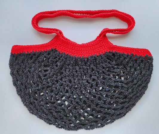 Red and Black Market Bag