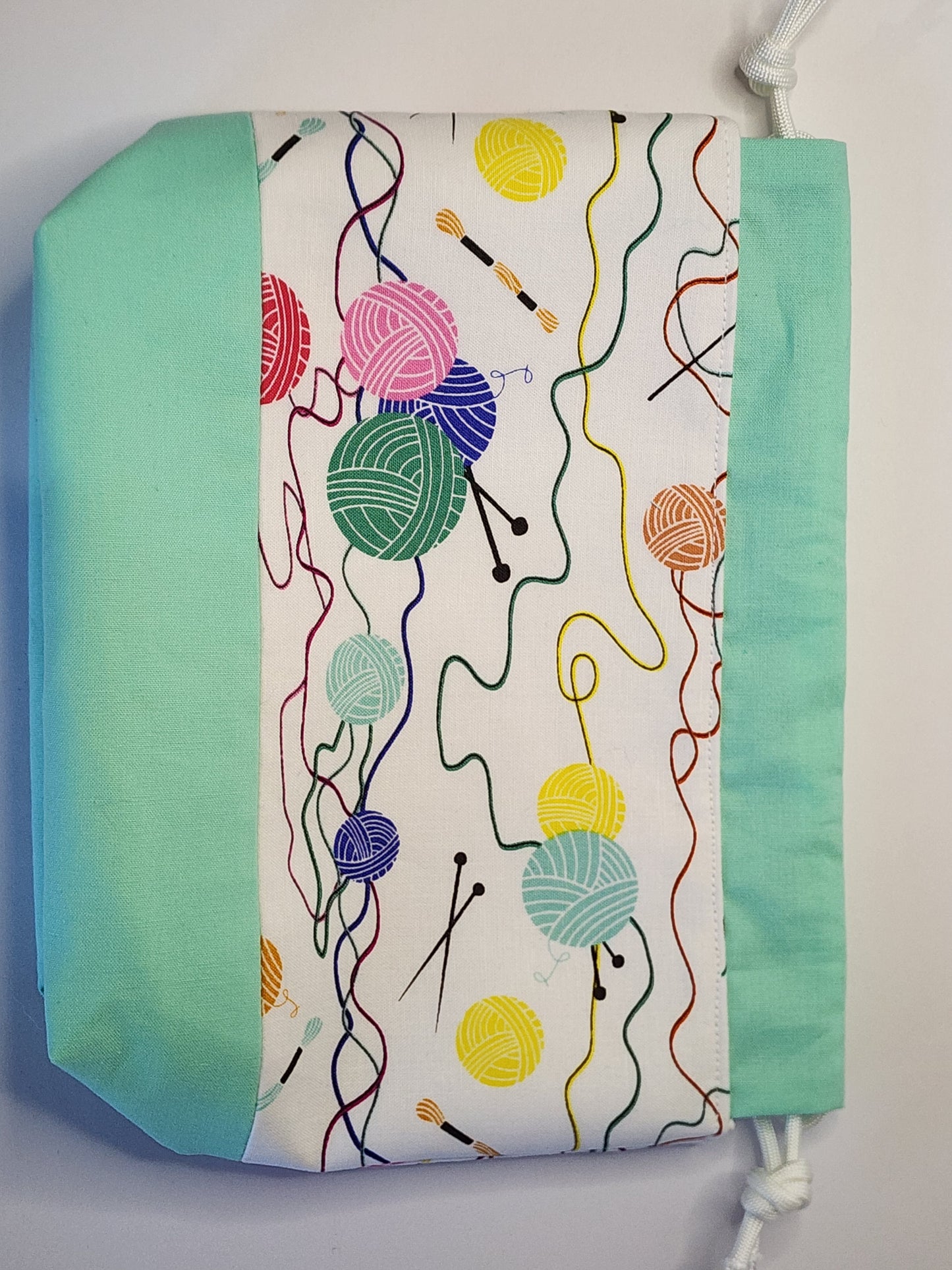 Small Yarn Ball Drawstring Project Bag