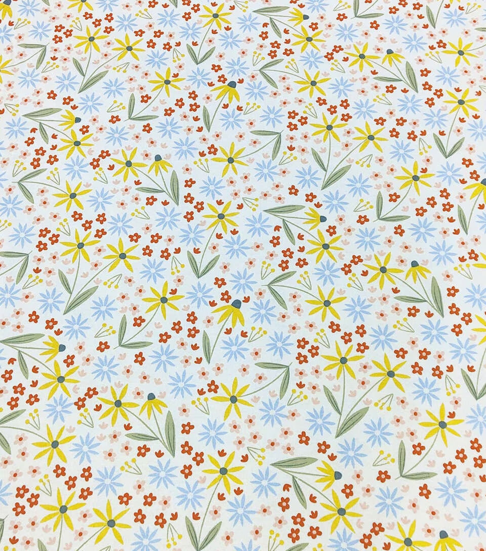 Flowers Reusable Flannel Paper Towels