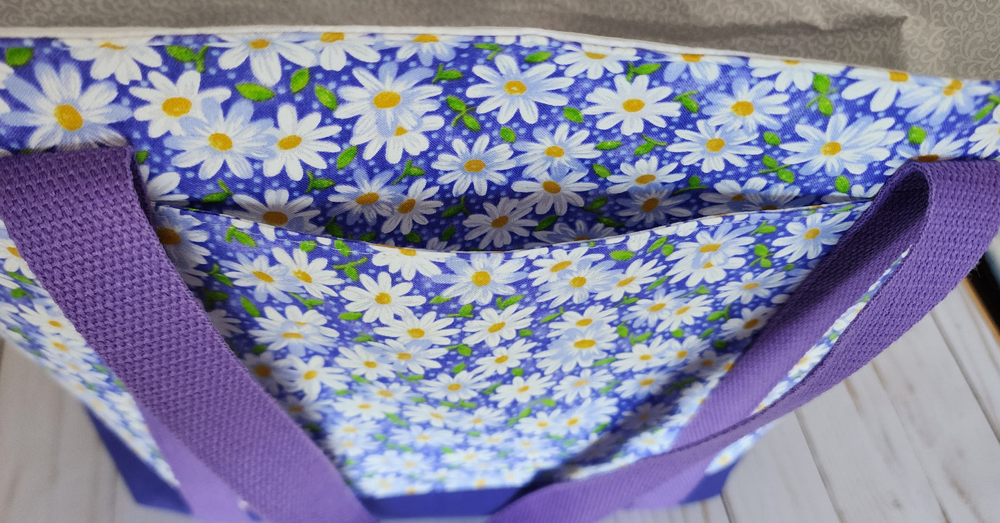 Purple Daisy Tote Bag