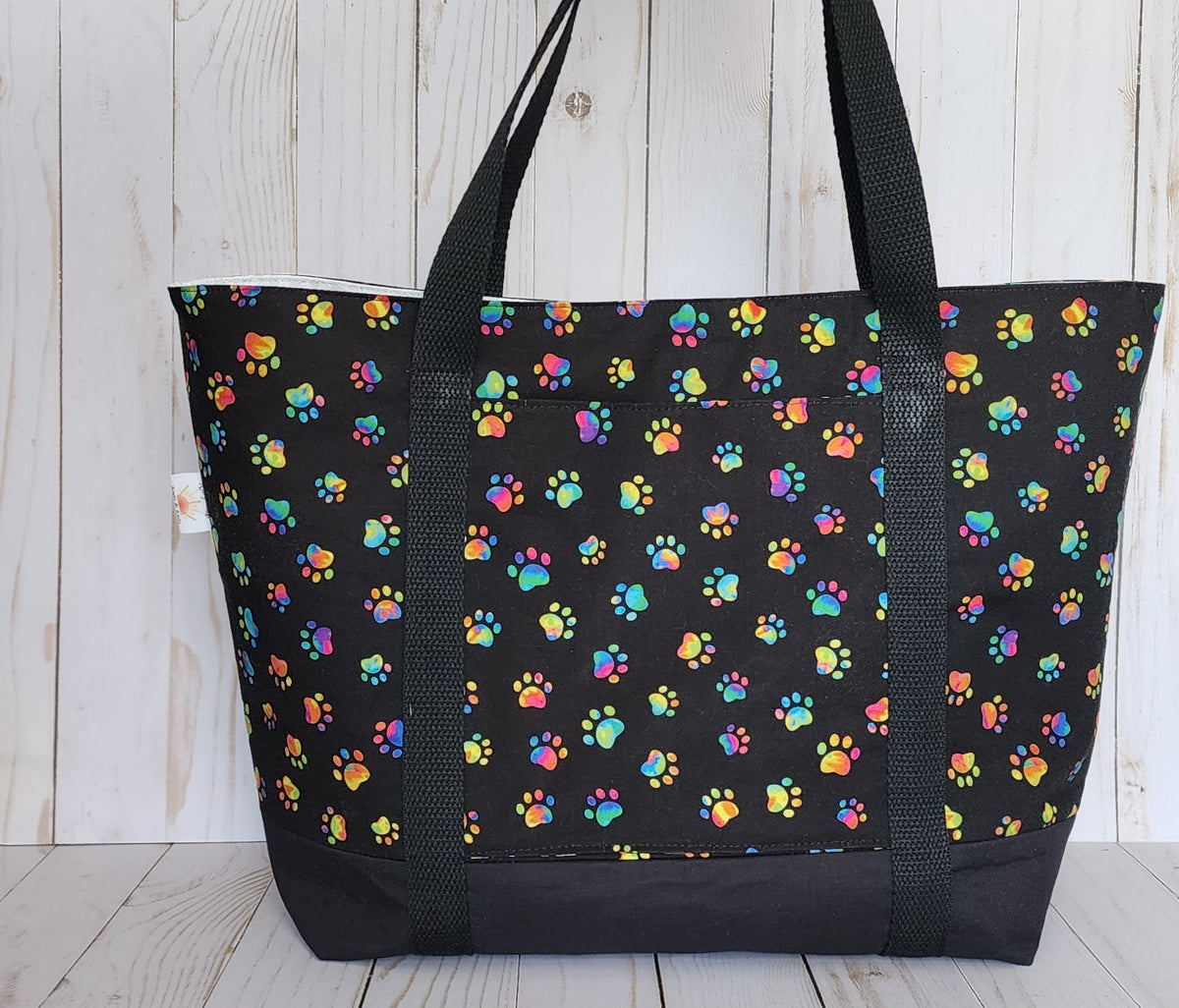 Rainbow Paws Tote Bag
