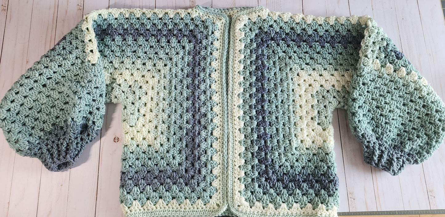 White Water Hexagon Cardigan