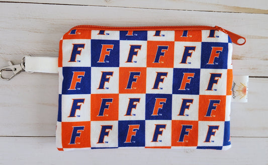 Florida Gators Checkerboard Notion Pouch / Wallet Pouch