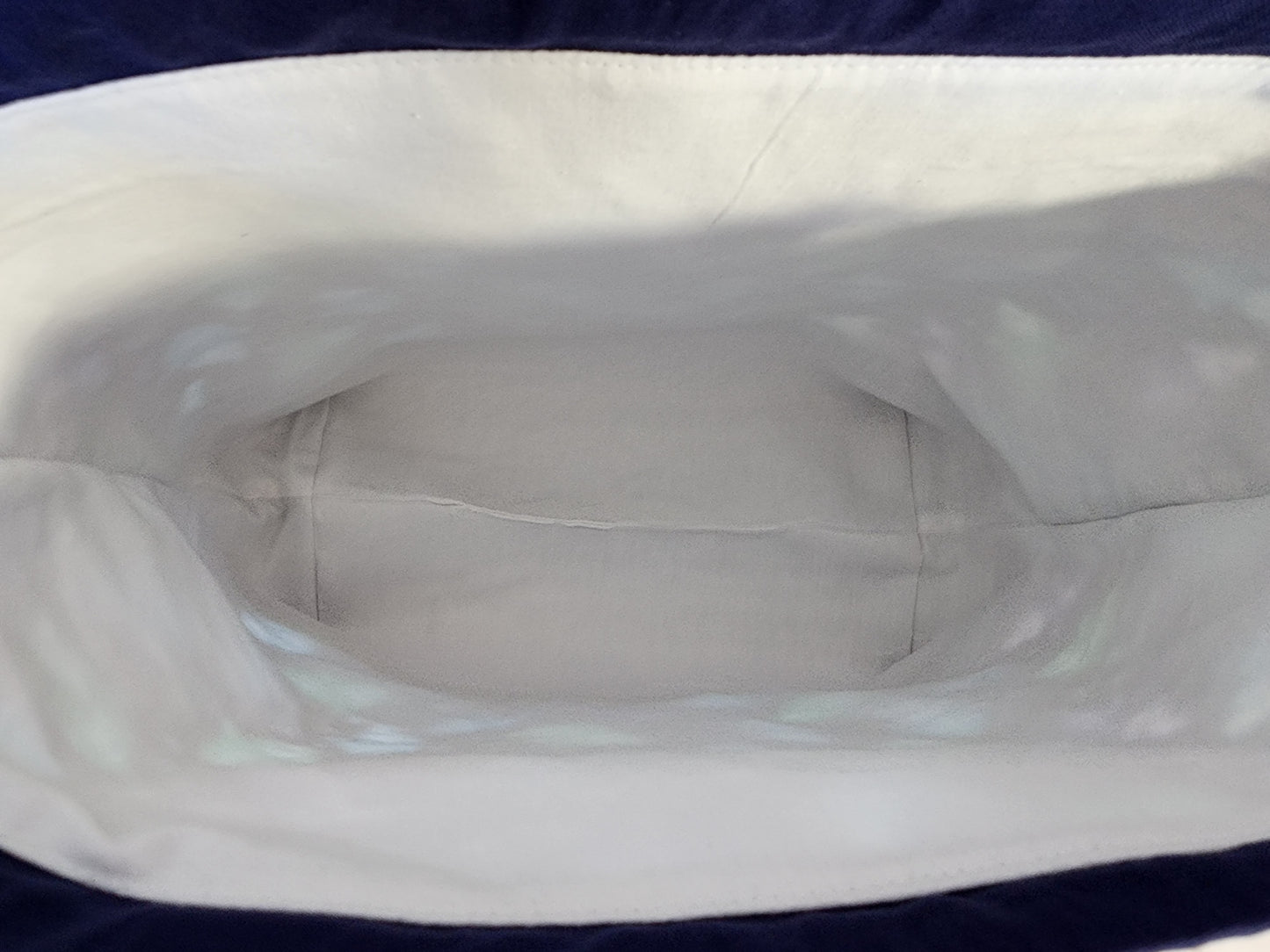 Stingrays and Navy Large Drawstring Project Bag
