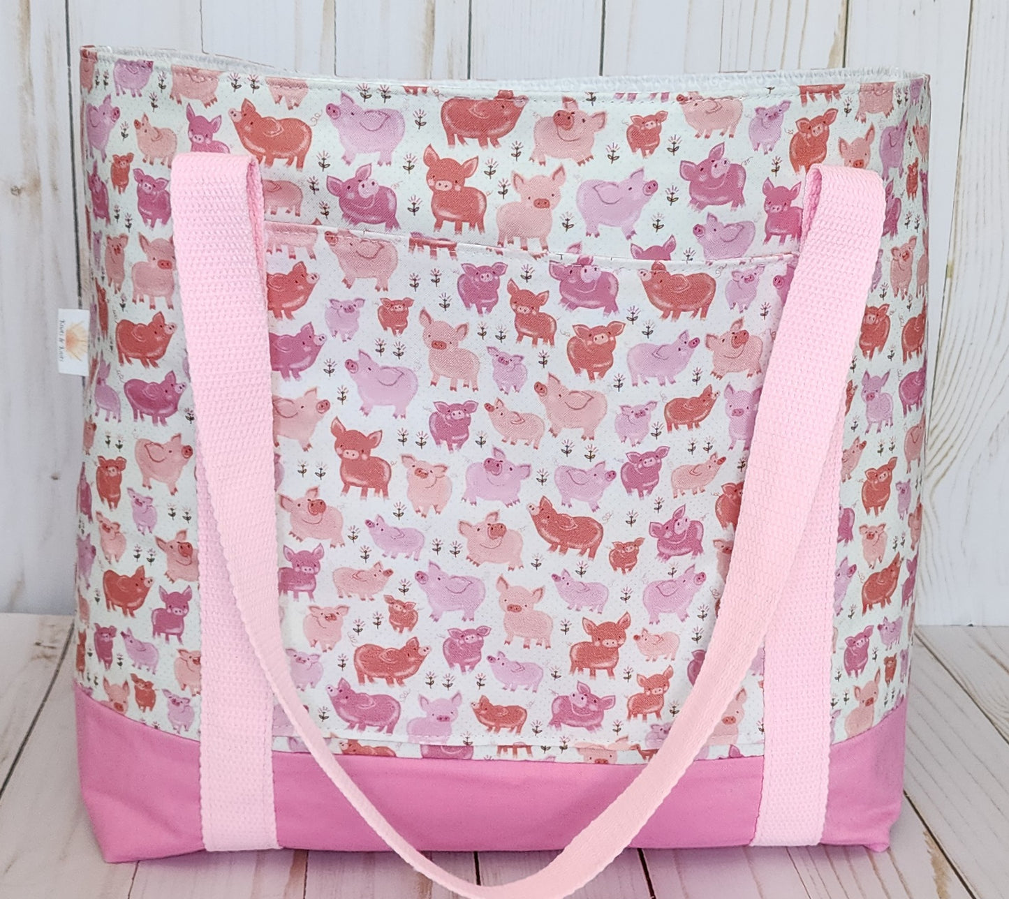 Pink Pigs Tote Bag