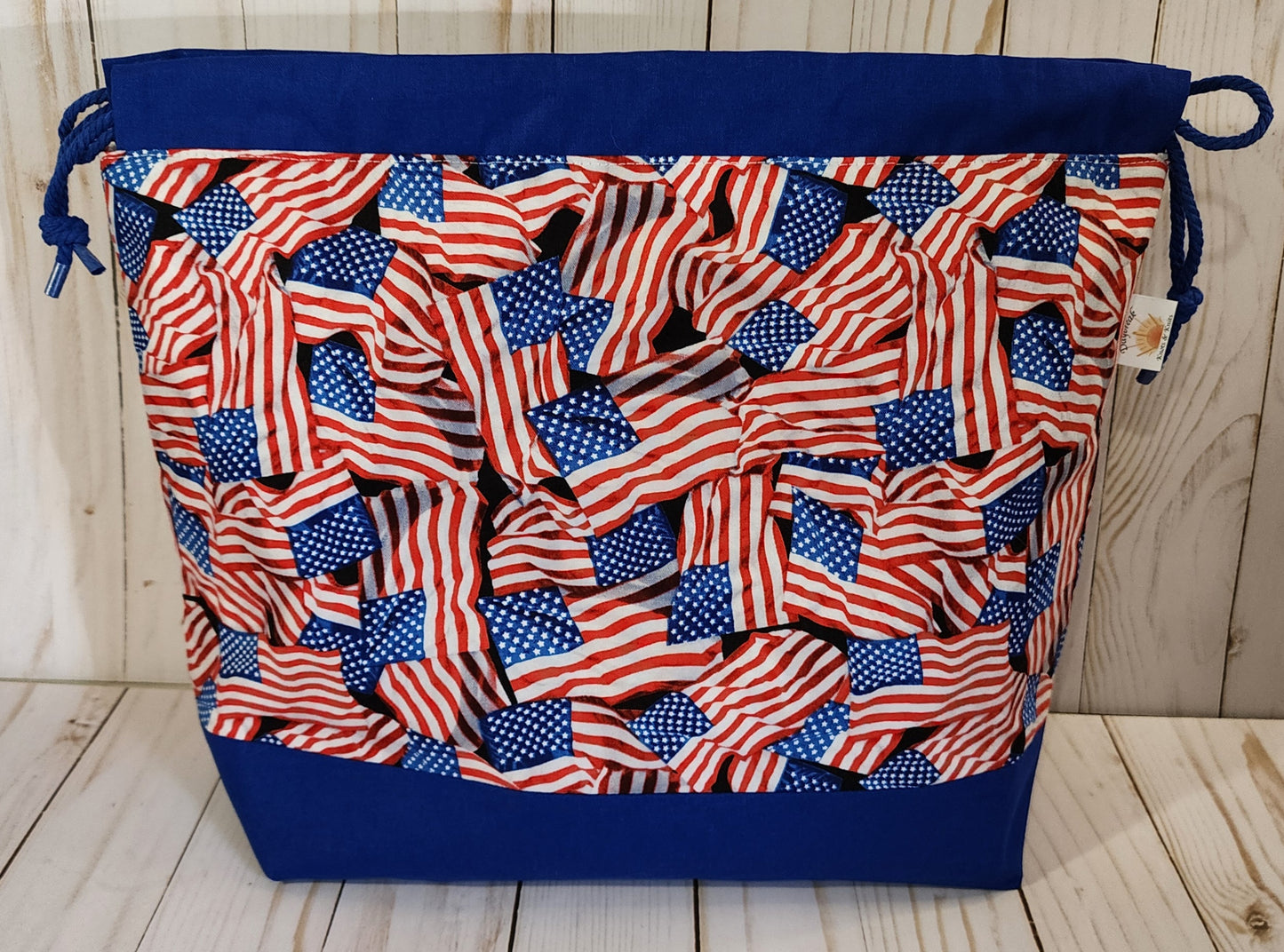 Flags, Flags, Flags Large Drawstring Project Bag