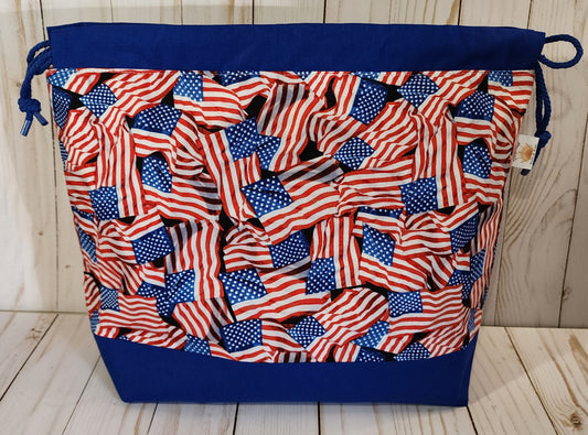 Flags, Flags, Flags Large Drawstring Project Bag