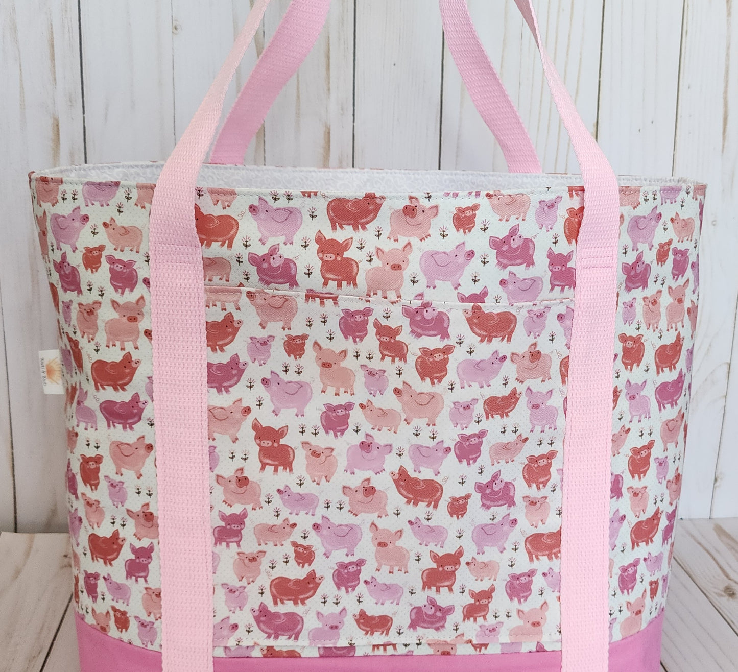 Pink Pigs Tote Bag