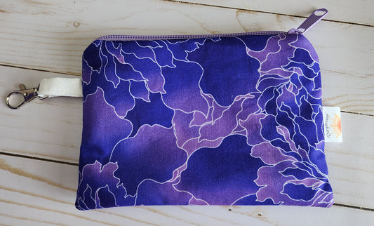 Purple Peony Notion Pouch / Wallet Pouch