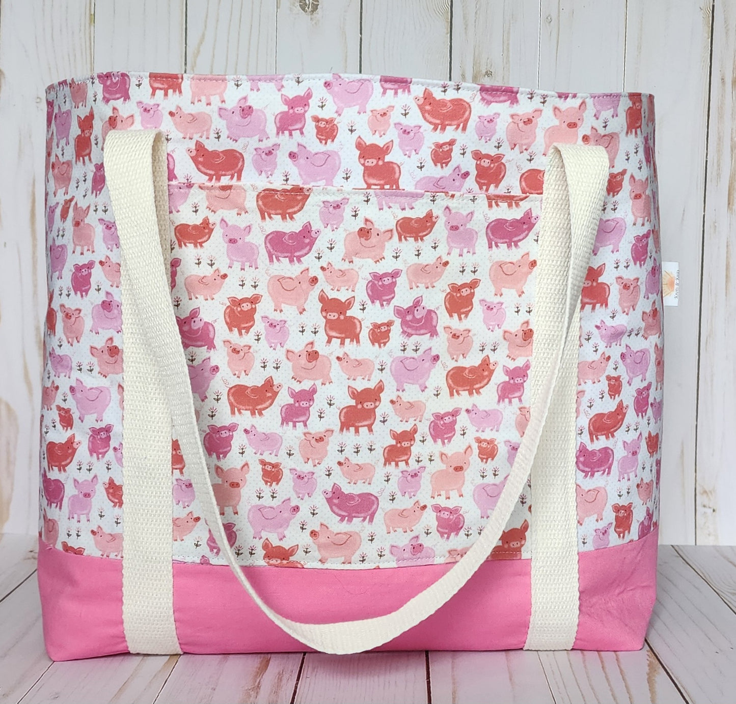 Pink Pig Tote Bag