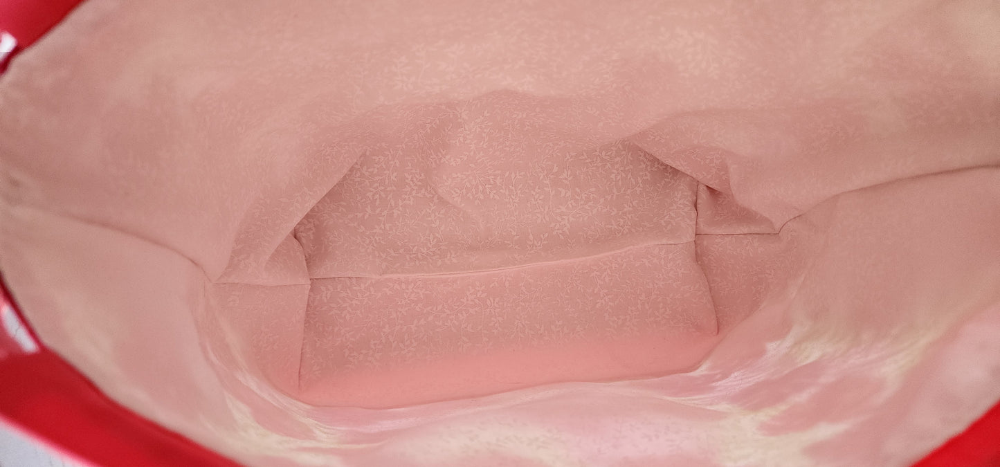 Tropical Pink Large Drawstring Project Bag
