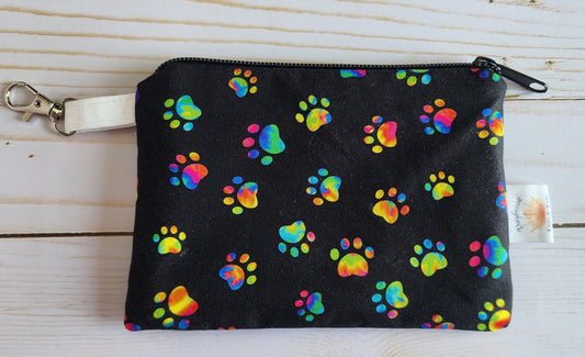 Rainbow Paw Prints Notion Pouch / Wallet Pouch (
