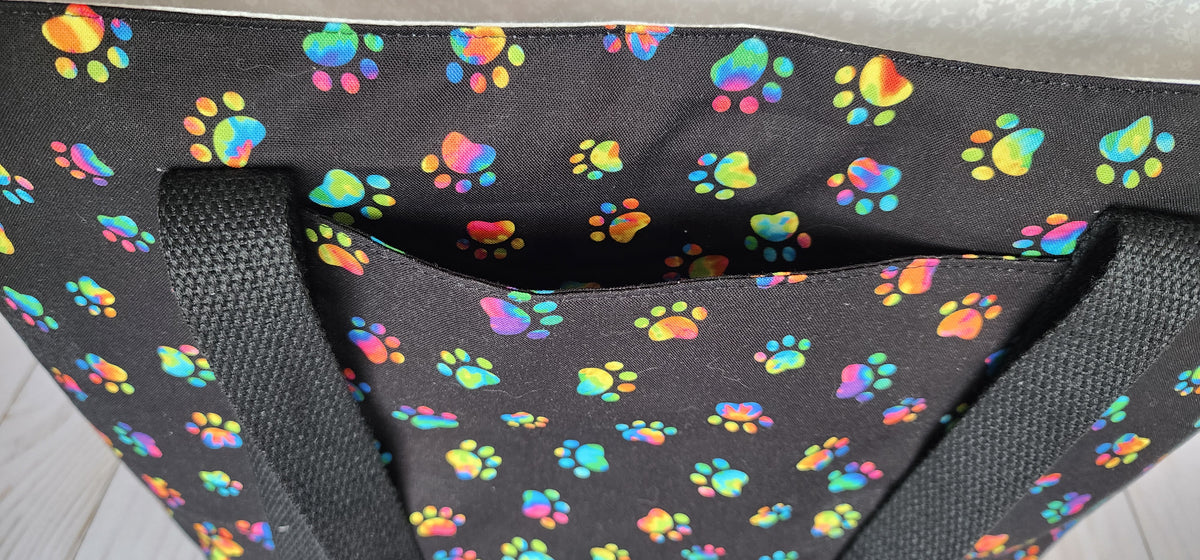 Rainbow Paws Tote Bag