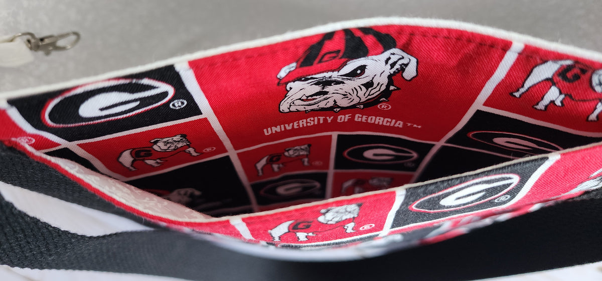 Georgia Bulldog Tote Bag 1 inch smaller