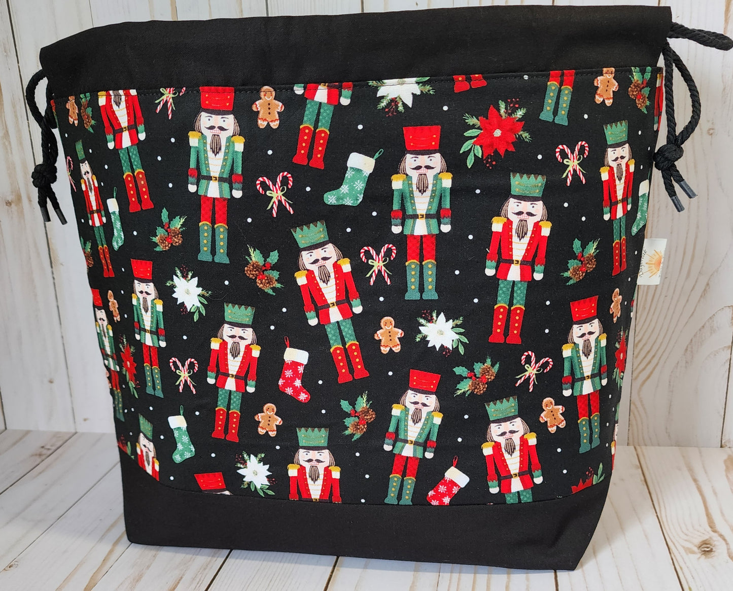 Nutcracker Large Drawstring Project Bag