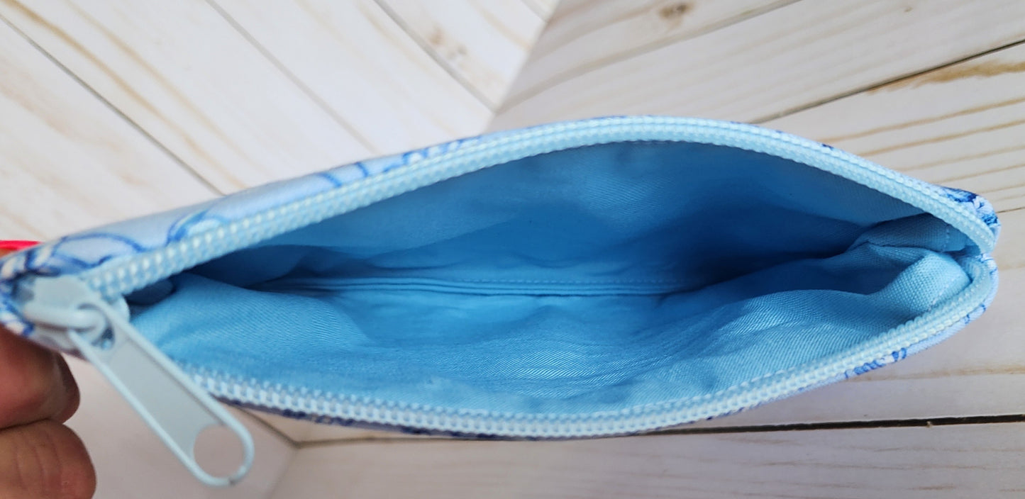 Blue Butterfly Notion Pouch / Wallet Pouch