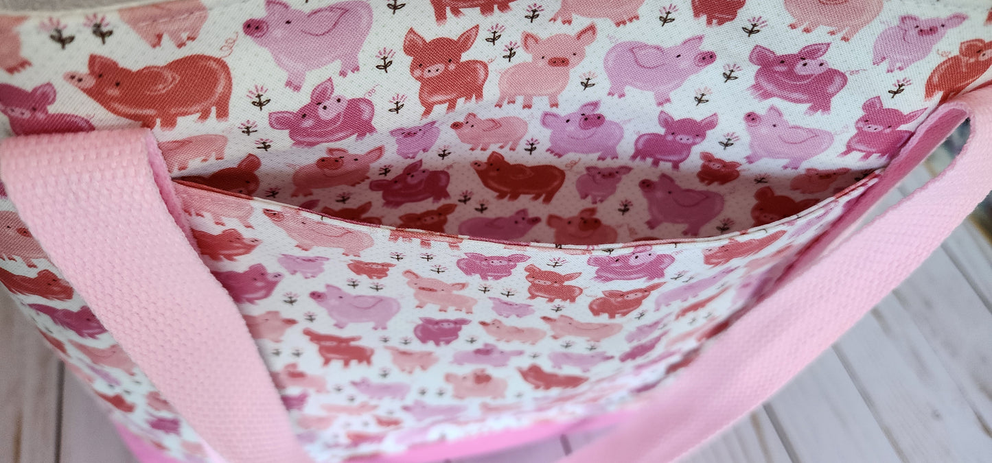 Pink Pigs Tote Bag