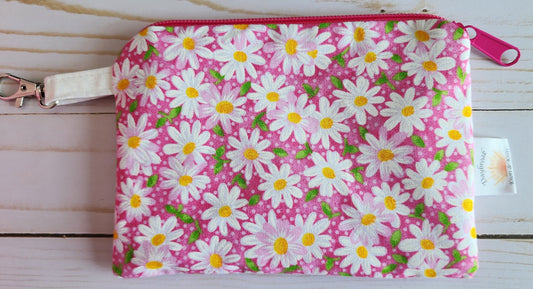 Daisy on Pink Notion Pouch / Wallet Pouch