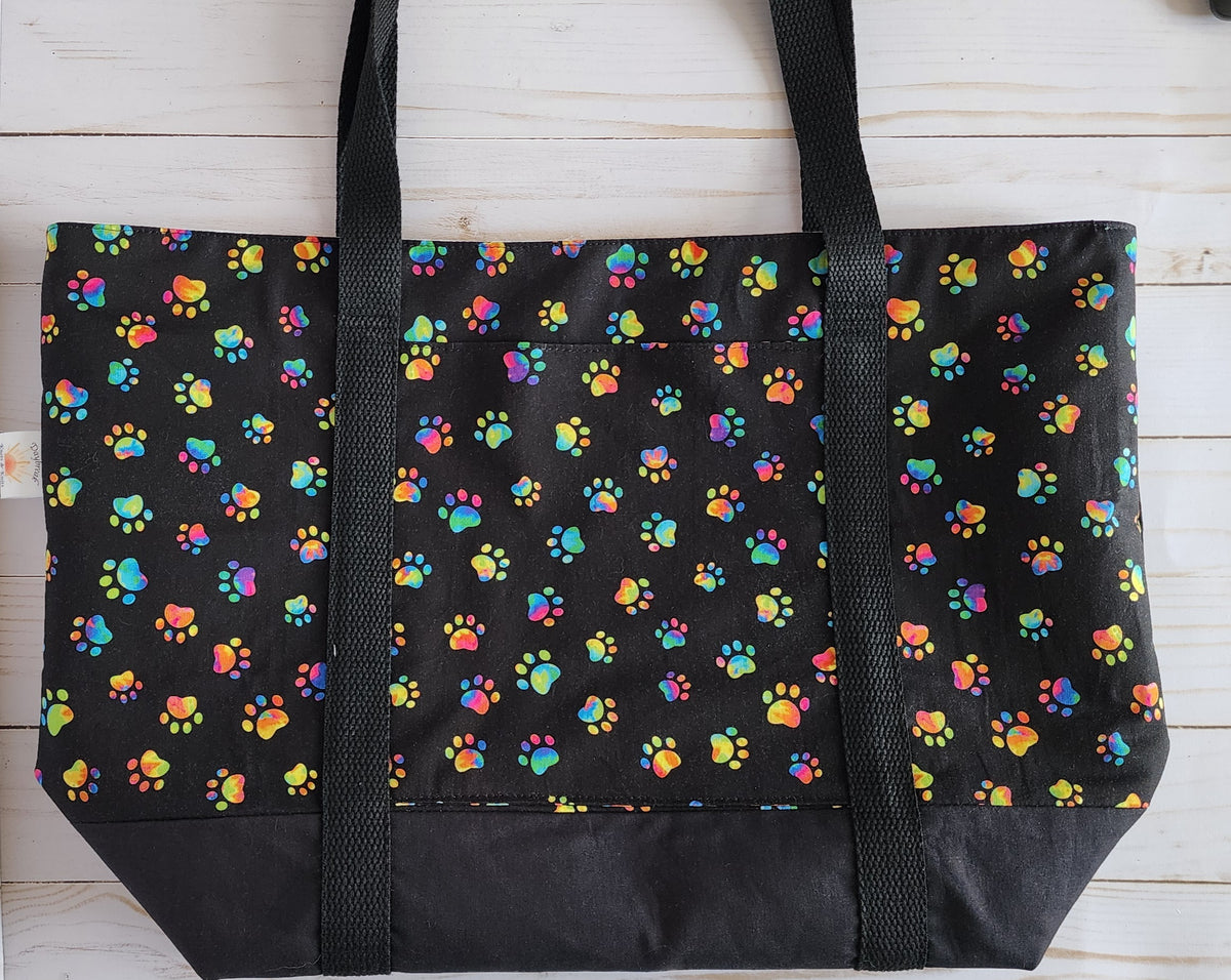 Rainbow Paws Tote Bag