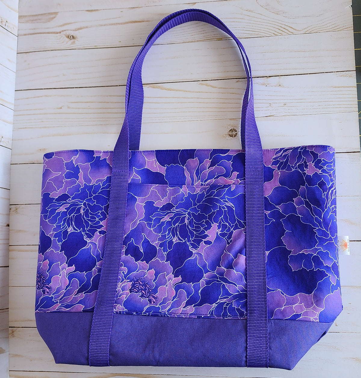 Purple Peony Tote Bag