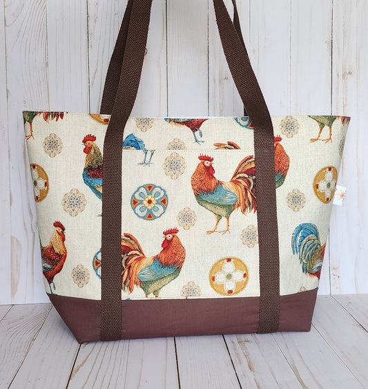 Chicken Medallion Tote Bag