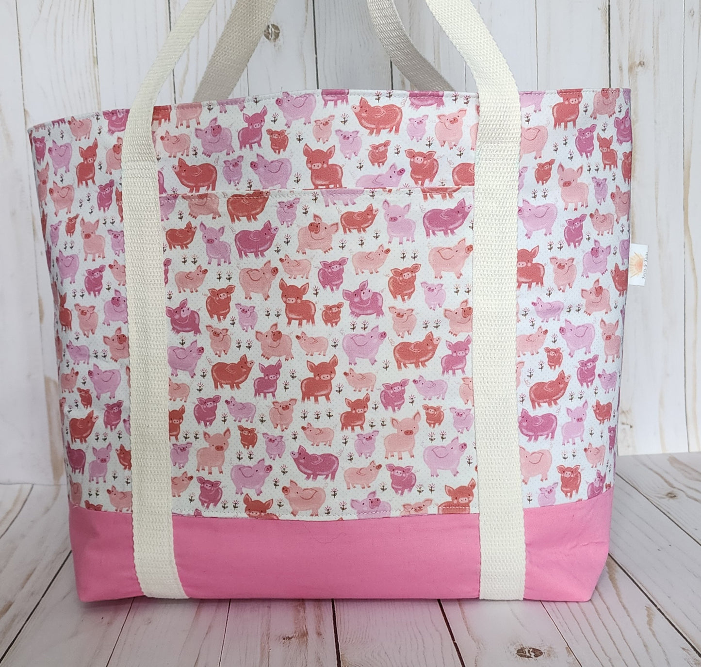 Pink Pig Tote Bag