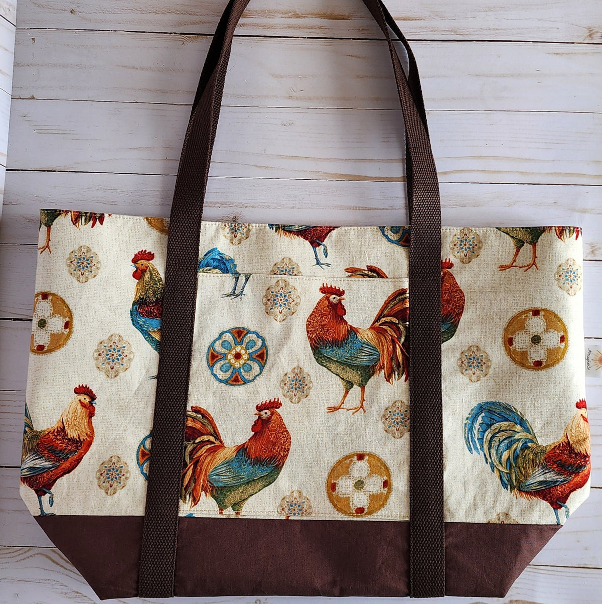 Chicken Medallion Tote Bag
