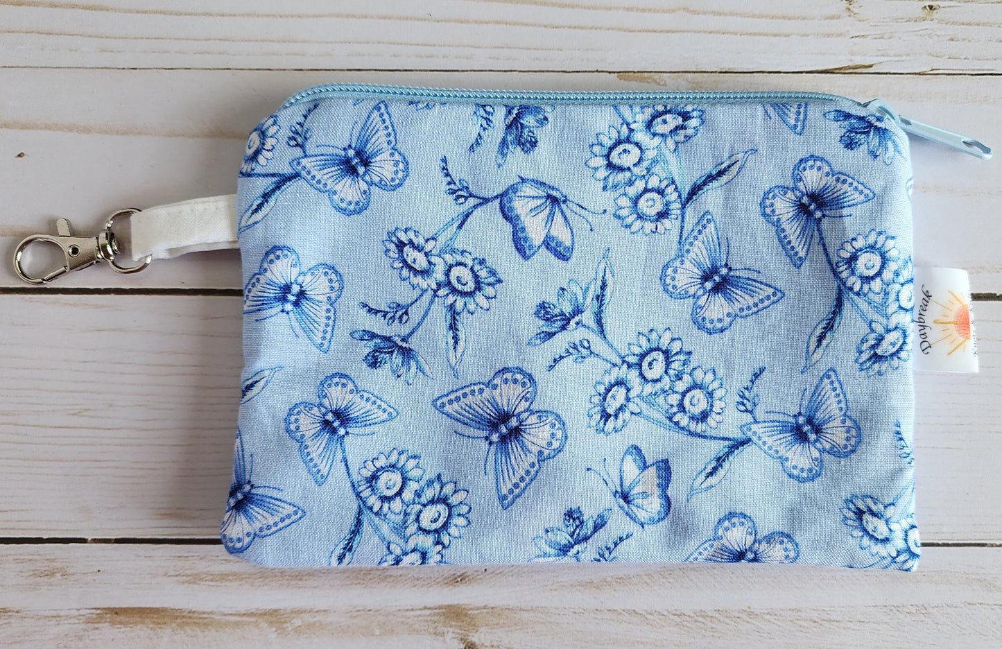 Blue Butterfly Notion Pouch / Wallet Pouch